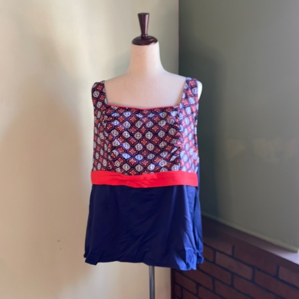 24W Lands End Tankini Swim Top DD32‎ 6581